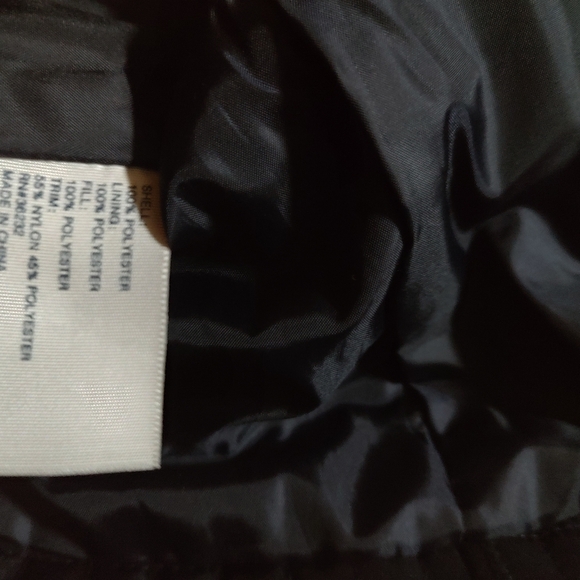 St Johns Bay Women Quilted Jacket Coat Petite Medium Blue - Picture 4 of 4